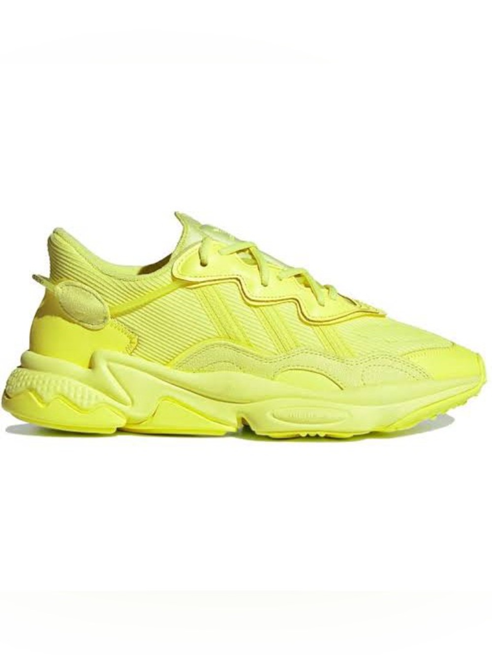 Neon Yellow Mesh Athletic Sneakers